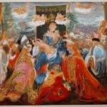 ROLAND DELEAU - ROSENKRANZFEST II (n.A.Dürer), 1994