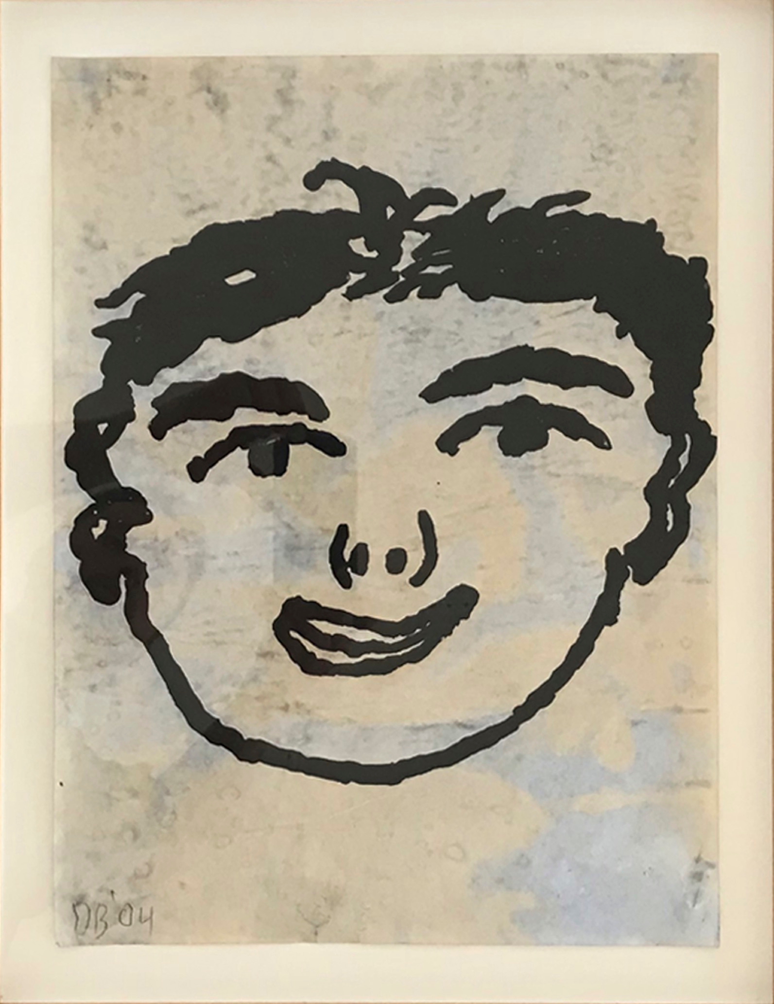 DB_Pa_04_003.001.L Donald Baechler | Gesicht (anamorphosis) - Image 1