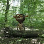 Erez Israeli | Nude Pretzelman Sitting in the Forest | 2021