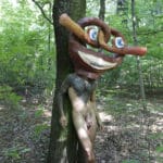 Erez Israeli | Nude Pretzelman Leaning Against a Tree | 2021