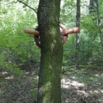 Erez Israeli | Nude Pretzelman Behind a Tree | 2021