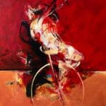 Adrian Buba, Einradfahrer,2013, 80 x 80 cm ,Acryl auf Leinwand