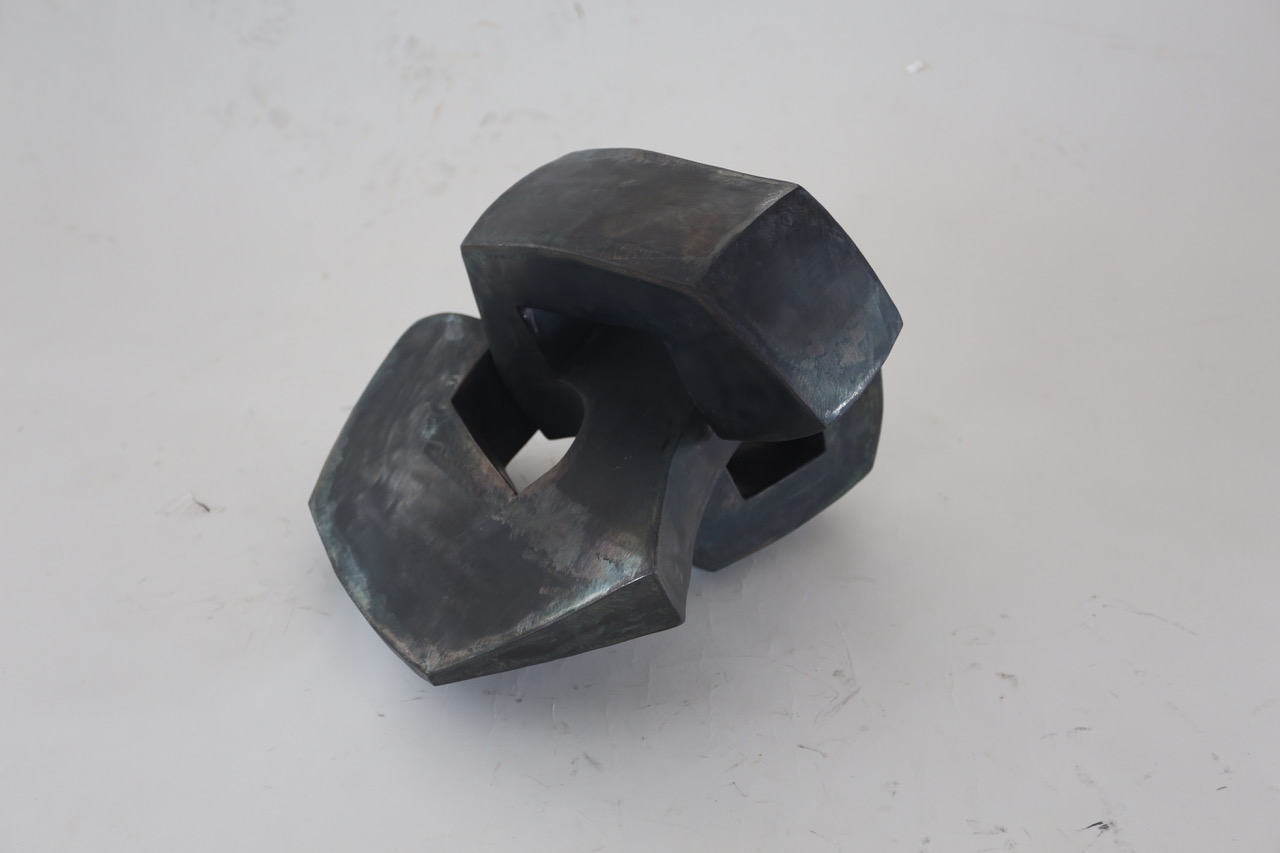 JÖRG BACH - HÖHLENBLOCK, 2021, 4, Corten, 32x40x27cm JÖRG BACH - HÖHLENBLOCK, 4, 2021 - Image 1