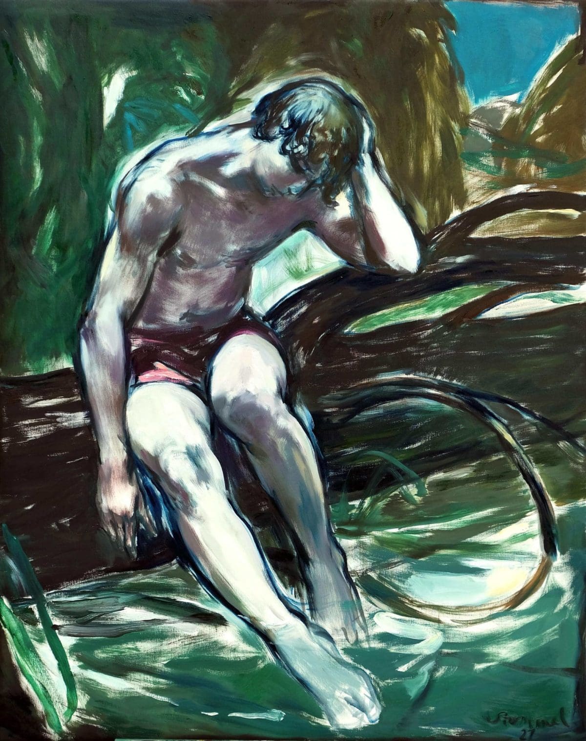 MARTIN STOMMEL -Daydreamer- Öl auf Leinwand, oil on canvas 140 x 110 cm 2021-min Martin Stommel | Daydreamer | 2021 - Image 1