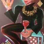 ELVIRA BACH - Mit Glas und Zigarette, 2015