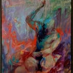 Paul Reimert, Kain und Abel, 120 x 70 cm Öl - Leinwand . ungefähr 1990