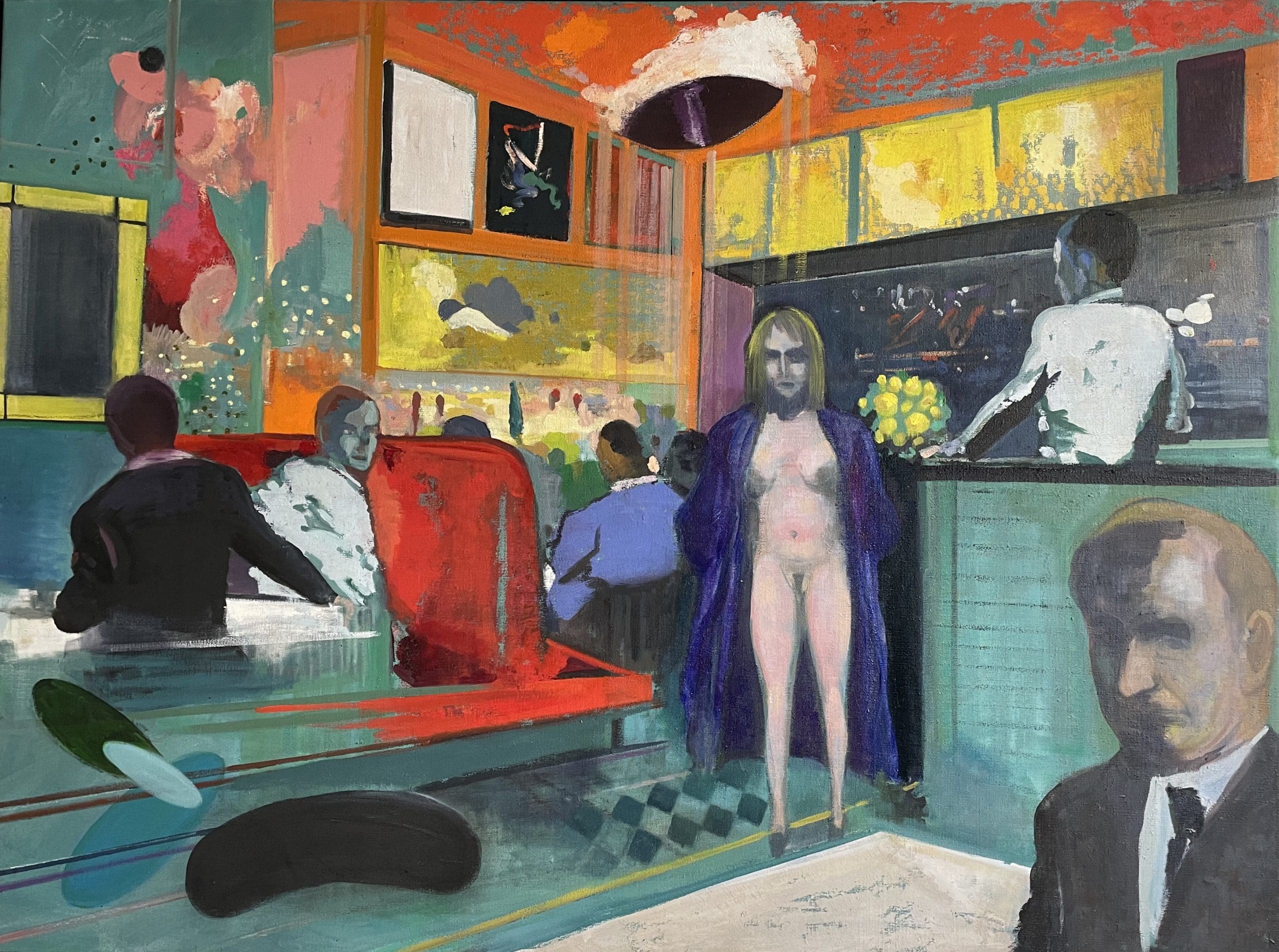 REINHARD STANGL_Auftritt_2006_120 x 160cm_Öl auf Leinwand REINHARD STANGL - Auftritt, 2006 - Image 1