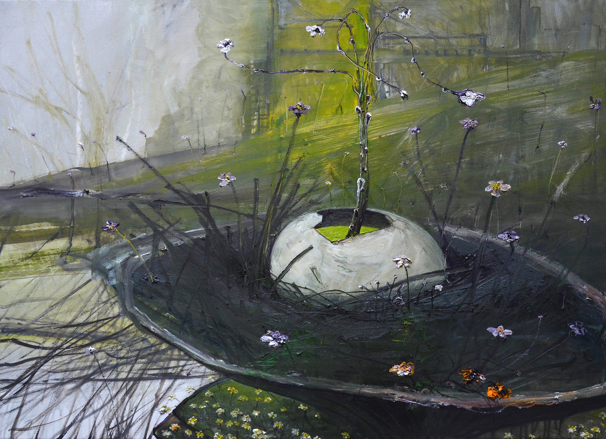 HELGE HOMMES & SAXANA Nr.28 WISSEN UND VERGESSEN : 90 x 115 cm : Öl auf Leinwand : 2022 HELGE HOMMES & SAXANA - WISSEN UND VERGESSEN - Image 1