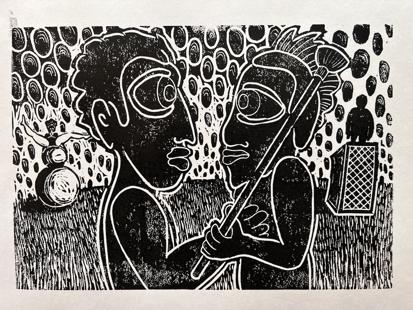 THOMAS HILLIG Liaison, 2023, Linoldruck, 21x29,7cm Kopie THOMAS HILLIG - Liaison - Image 1