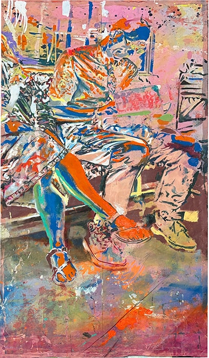 ART COMPASS - CSR.ART - Gustav Sonntag 2023 Der Fummelfuß 100x207 Acryl, Oel, Tusche Oelkreide 8.0-min ART COMPASS - CSR.ART - Gustav Sonntag 2023 Der Fummelfuß 100x207 Acryl, Oel, Tusche Oelkreide 8.0-min