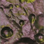 WILLI SIBER - Wandobjekt / Mondlandschaft, violett/grün