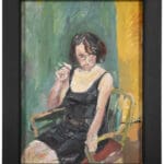 Erdgeschoss 3. Raum (gelb): Bernhard Heisig | Modelstudie Gudrun (Doppelportait)