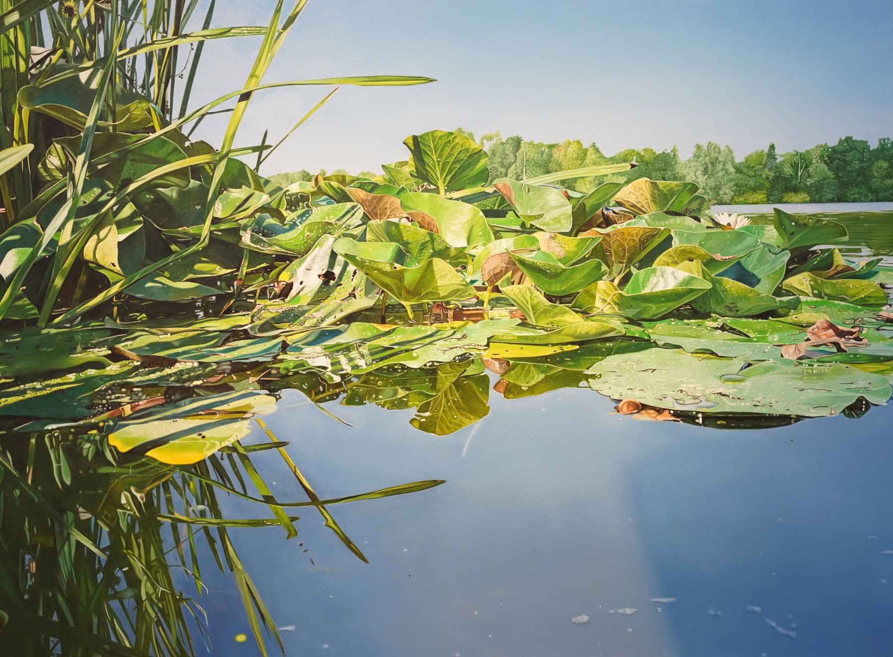 JOHANNES_SCHRAMM_Bugasee_2022_Öl_auf_Nessel_120_x_160_cm JOHANNES SCHRAMM - Bugasee - Image 1