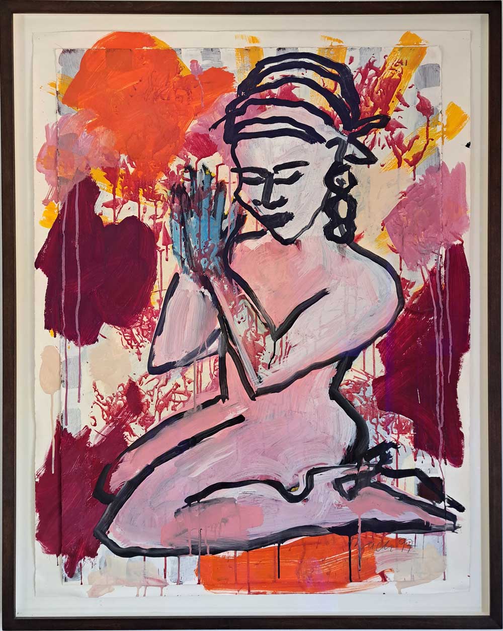 ELVIRA_BACH_1997_Acryl_auf_Papier_79,5_x_105_cm_web ELVIRA BACH - o. T. - Image 1