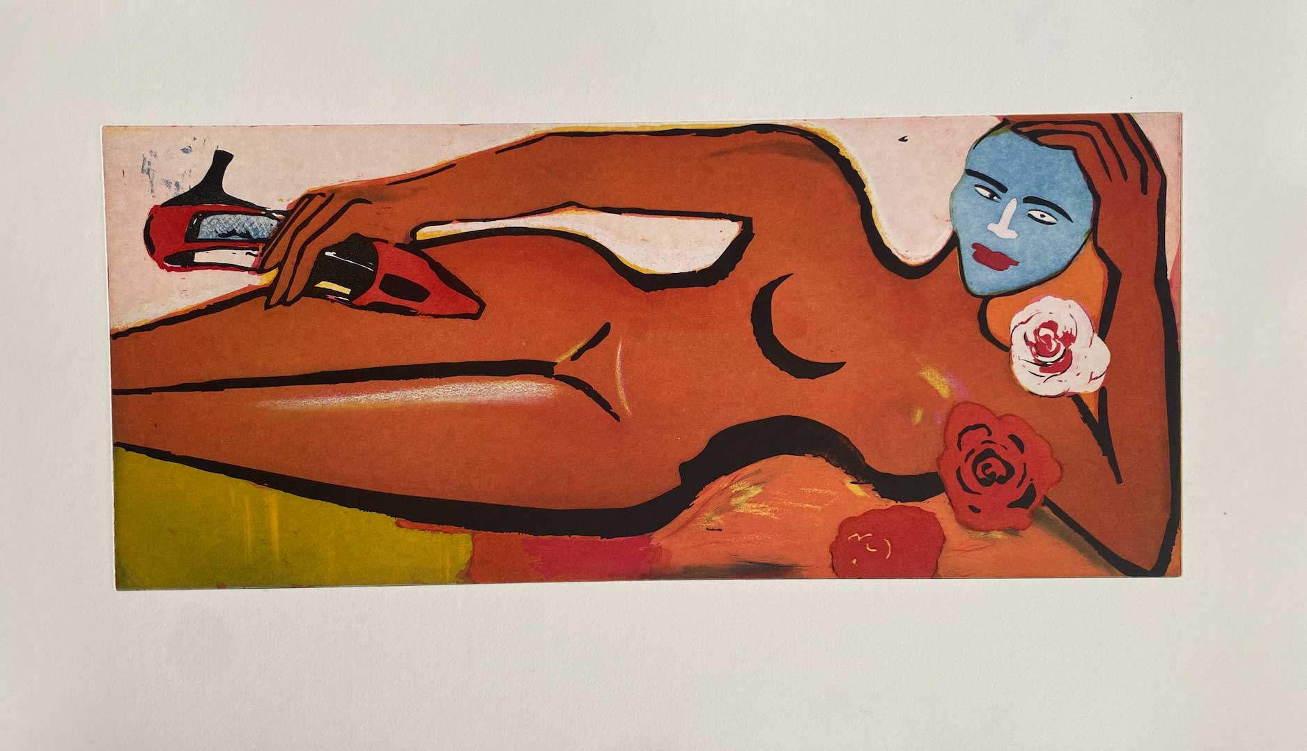 ELVIRA_BACH_o._T._(liegend_mit_roten_Schuh)_1994_Radierung_43_x_73,5_cm_web ELVIRA BACH - o. T. (liegend mit roten Schuh) - Image 1
