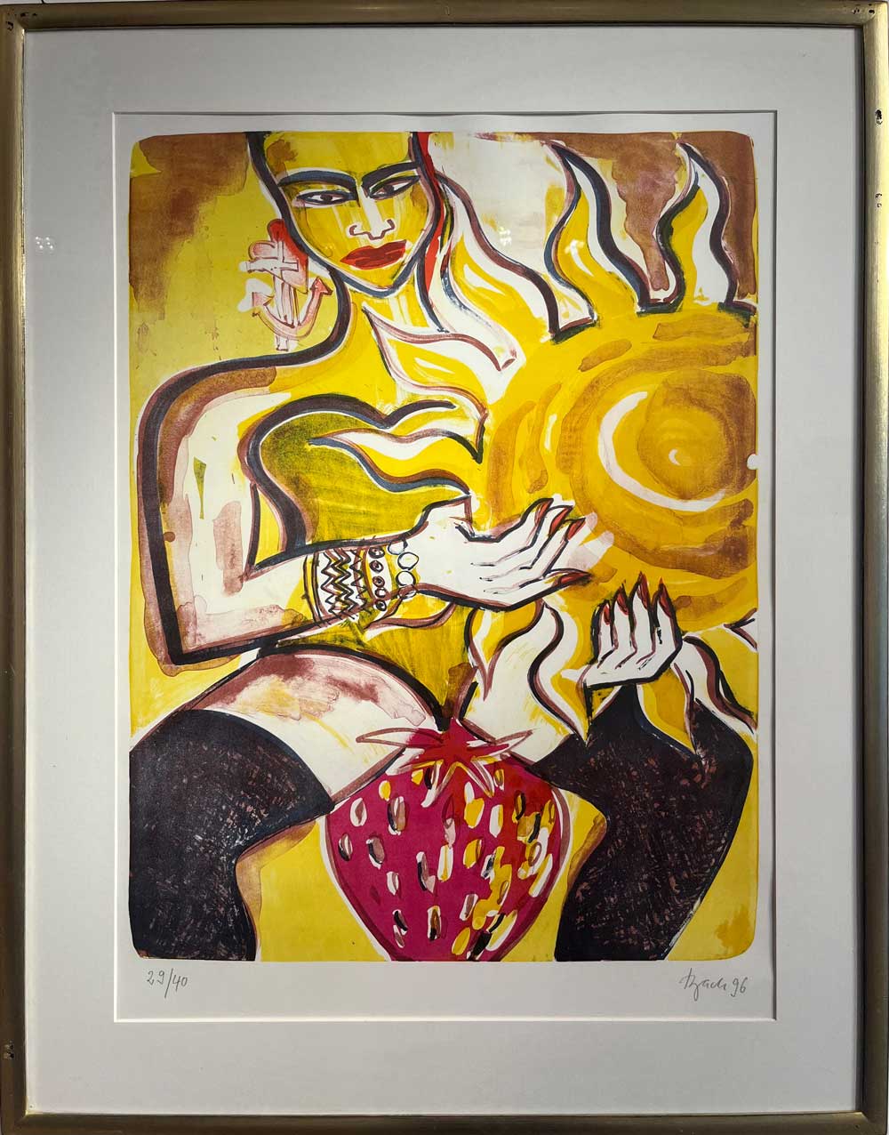 ELVIRA_BACH_o._T._(mit_Sonne)_1996_Lithografie_29-40_web ELVIRA BACH - o. T. (mit Sonne) - Image 1