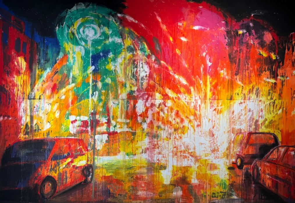 ART COMPASS - Jonas Hoedicke - Silvester in Berlin - 200 x 290 cm Jonas Hödicke | Silvester in Berlin, (Jahr?) - Image 1