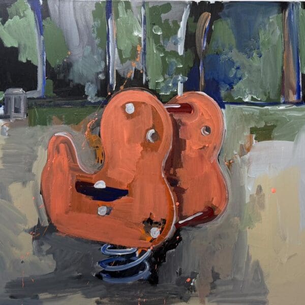 ART COMPASS - Jonas Hoedicke - Spielplatzpferdchen- 80 x 100 cm