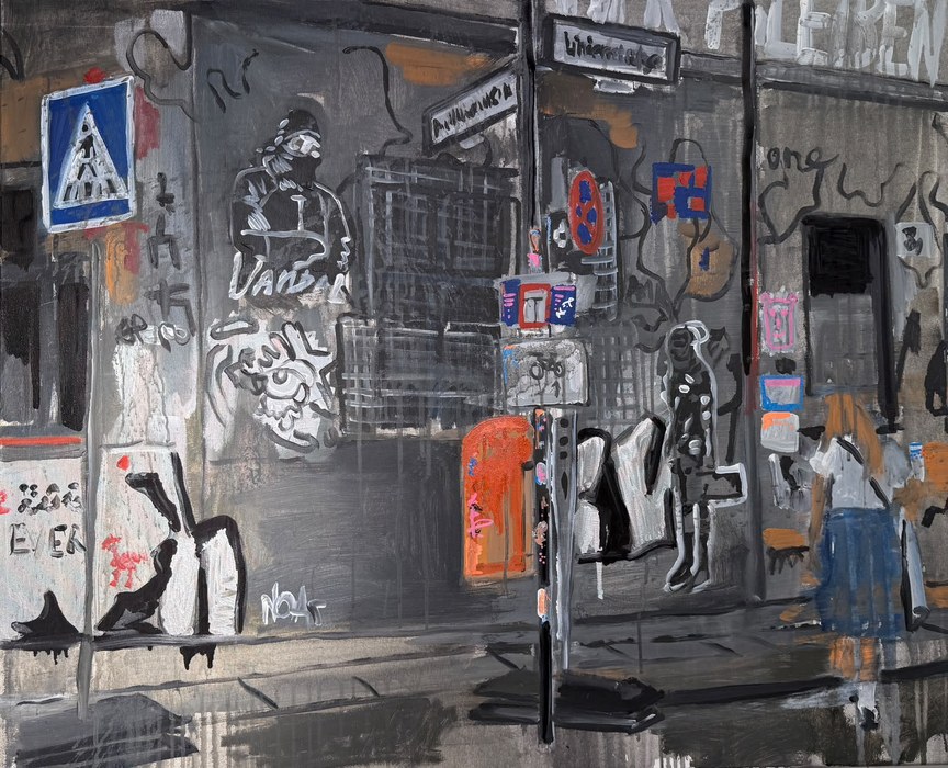 ART COMPASS - Jonas Hoedicke - Strassenecke - 80 x 100 cm Jonas Hödicke | Straßenecke, 2023 - Image 1