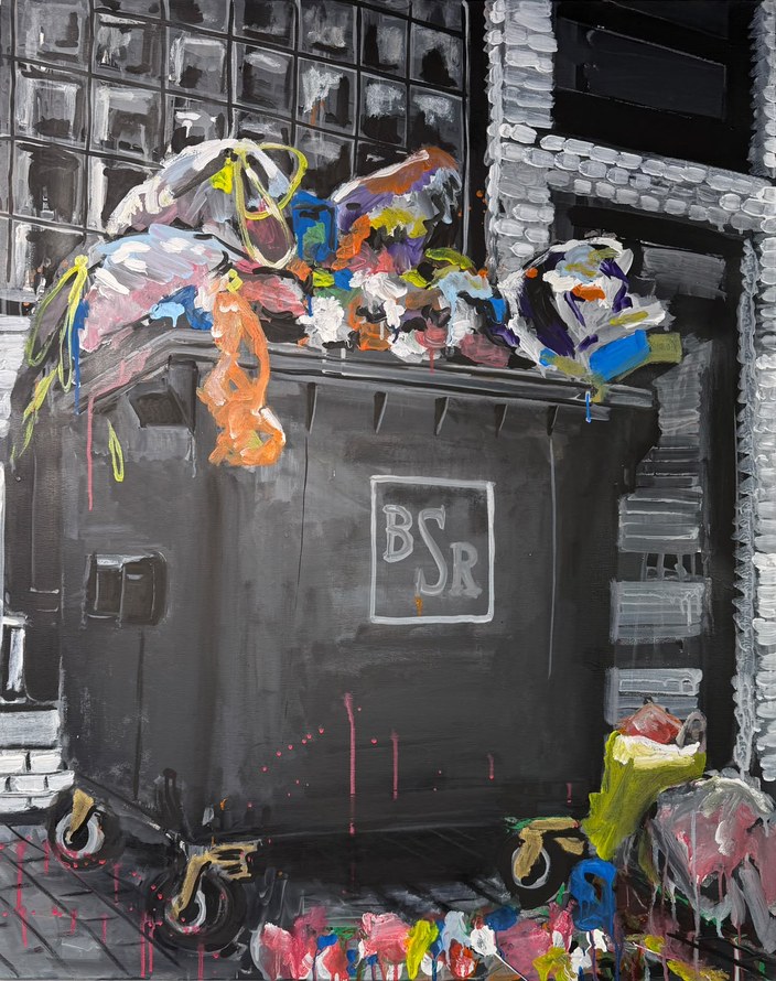 ART COMPASS - Jonas Hoedicke - Tonne mit buntem Muell - 100 x 80 cm ART COMPASS - Jonas Hoedicke - Tonne mit buntem Muell - 100 x 80 cm